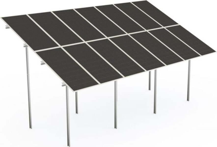 14 paneļu zemes sistēma - PV V 1720-2300 x 1095-1140 x 30/35/40 25⁰ 14 panel