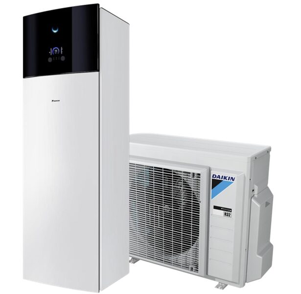 Daikin gaiss ūdens siltumsūknis EVBX 6kw ar integrētu karstā ūdens tvertni 180L (tens 9kW) (Apkure un dzesēšana)